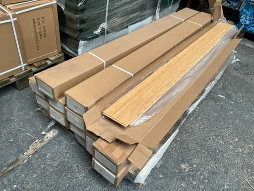 Bambou - Sol au centre, caronnisation verticale laquée en croix - 1960x154x15 mm (environ 20 m2 au total)