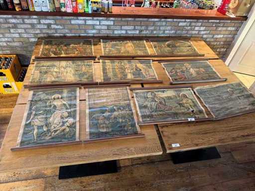 Estampes religieuses sur rouleau (10x)