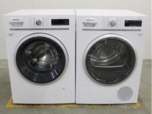 Siemens iQ700 iSensoric aquaStop Washing Machine & Siemens iQ700 selfCleaning condenser Dryer