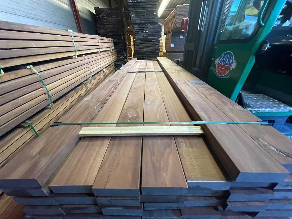 Massaranduba hardhouten balken geschaafd 45x145mm, lengte 450cm (33x)