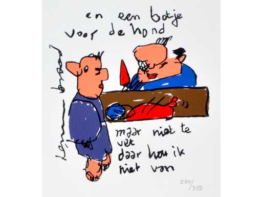 Herman Brood - Botje voor de hond - zeefdruk