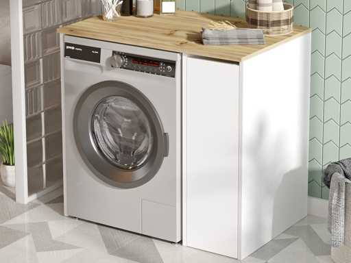 Wasmachinekast met lade