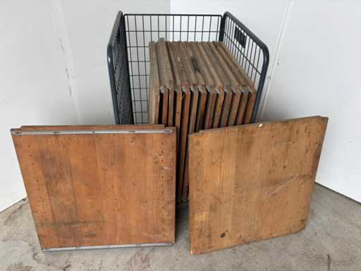 (x12.50m) 16 Storage rack floor; Depth: 80 cm