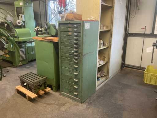 Workshop cabinet with contents