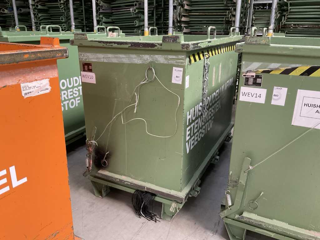 2009 Bauer SB 2000 Container pentru deșeuri cu clapetă de descărcare