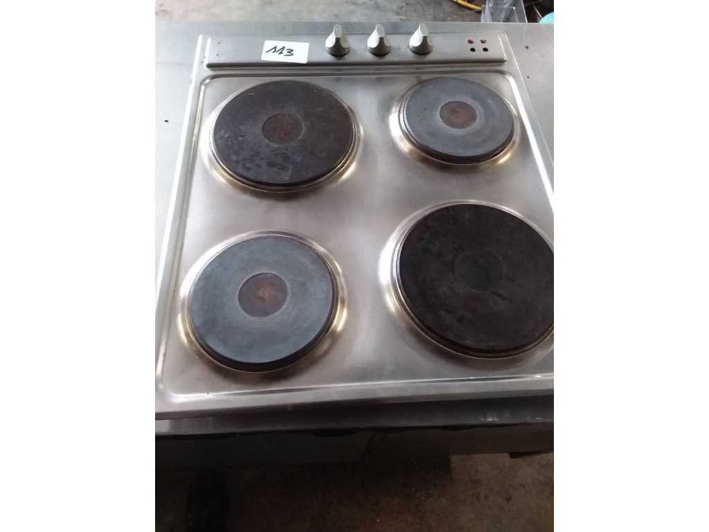 Induction plate recessed