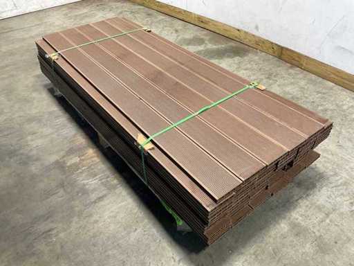 Bamdura Composite decking board - Marrone - 220x14,3x2,2 cm (69x)