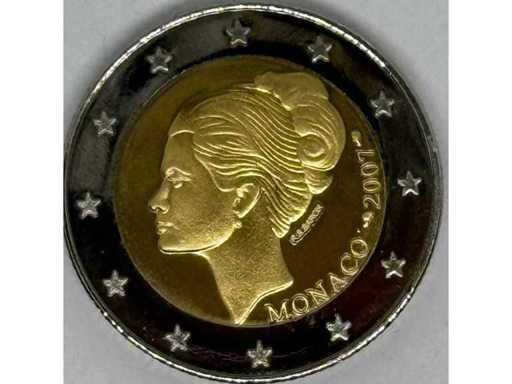Monaco 2 Euro 2001 – Replica / COPY Coin – Gouden Toon