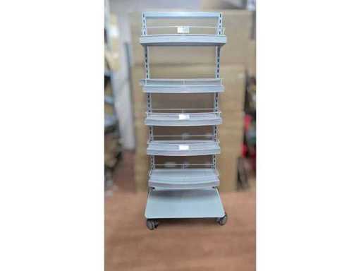 Estantería de tienda - Estantería móvil promocional de pared con ruedas