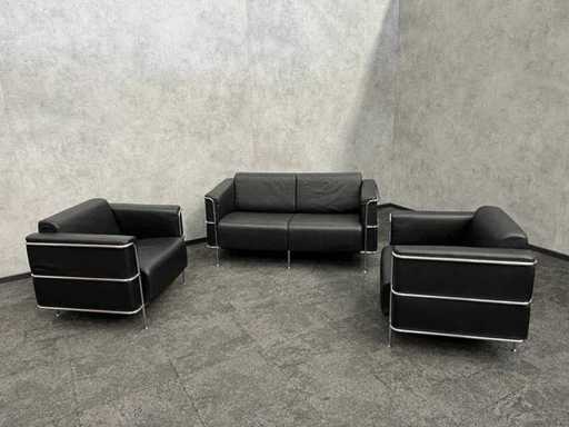 Set lounge in sintetica pelle