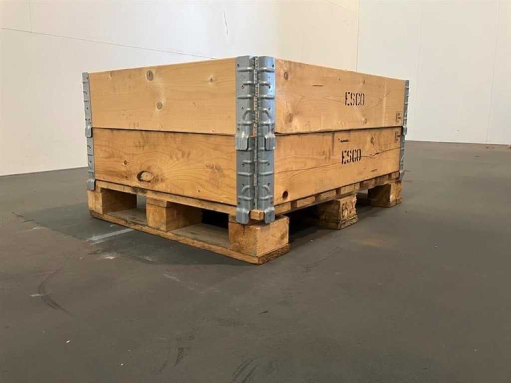10 x Pallets with 2 collars 1000 x 800 x 400 mm 