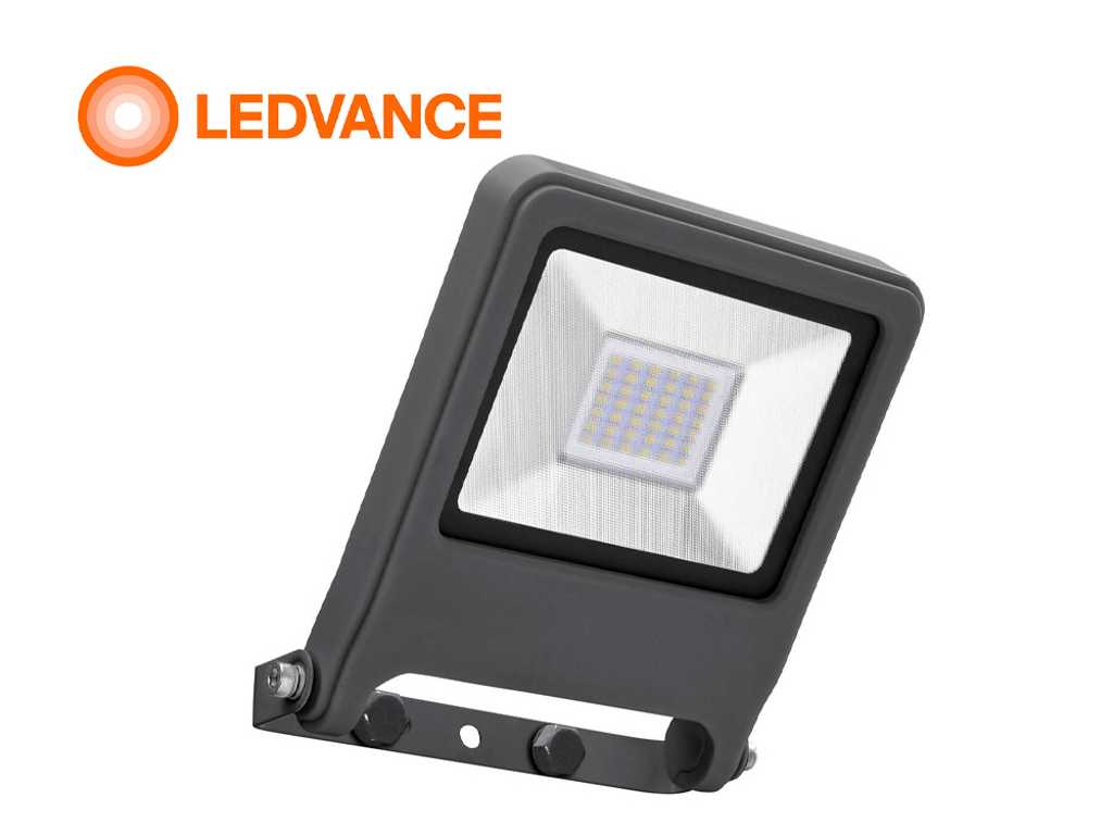 8 x Ledvance Led Breedstraler Antraciet