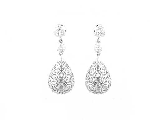14 KT White Gold Earring With 0.53Cts Natural Diamond
