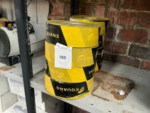 Ruban de sécurité noir-jaune (8x)