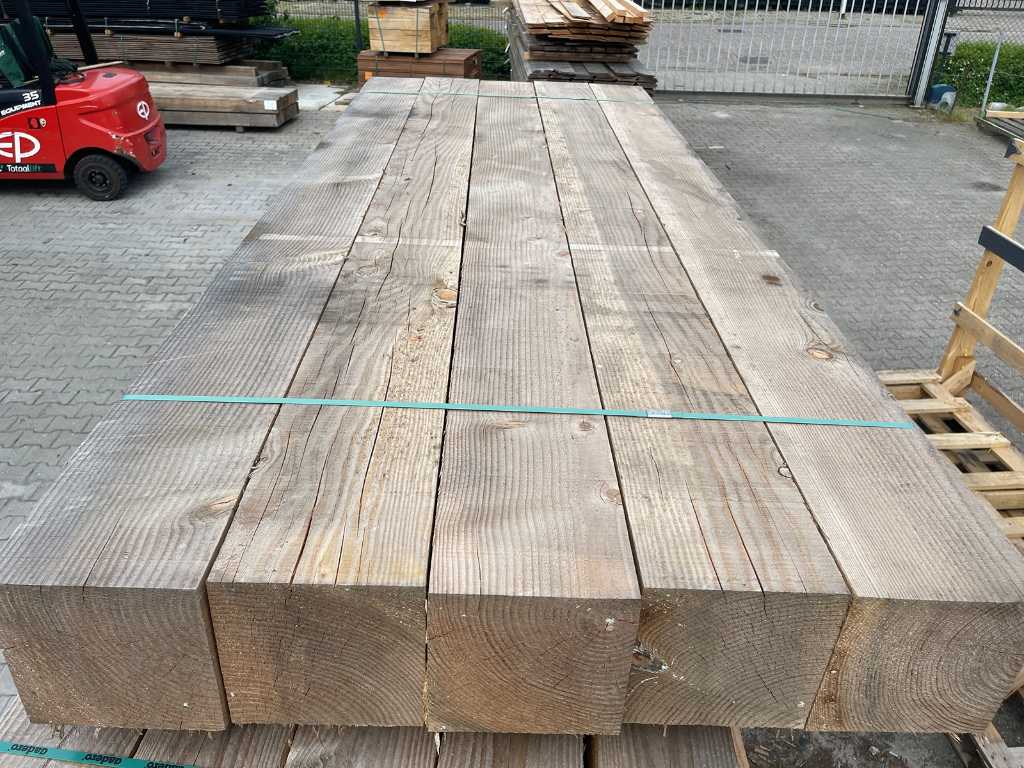 Douglas beams finely sawn 200x200mm, length 250cm (5x)