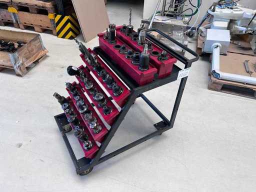   Tool trolley with SK 40 tool holders