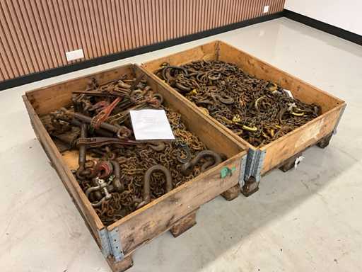 2x Pallet Hijskettingen En Kettingspanners