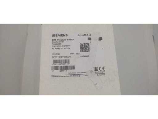 SIEMENS - QBM81-3 - Drukverschilmonitor: 20 tot 300 Pa voor gasvormig medium (2x)