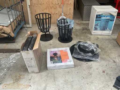 Vuurkorven en -schaal (4x)
