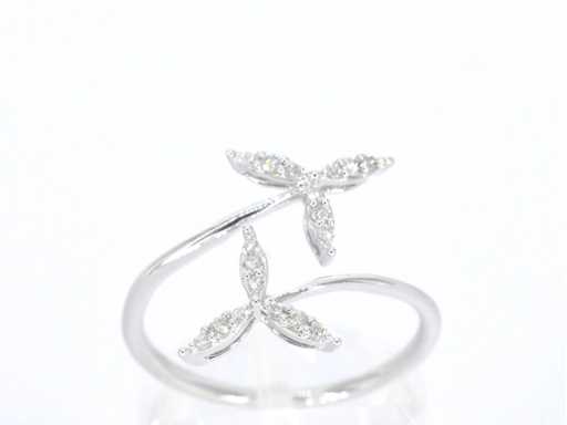 Witgouden ring met diamanten