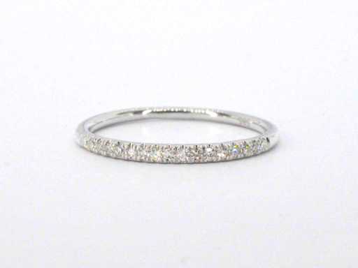 White gold ring with diamonds