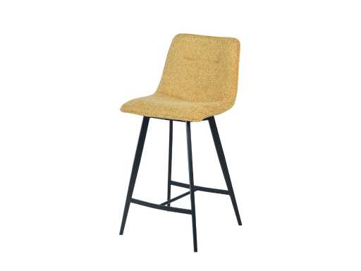 Bar stool yellow chenille (4x)