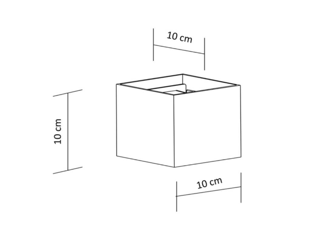 10 x LED Wandlamp - Bidirectioneel - Kubus (SW-2312-2) - 10W (Wit)