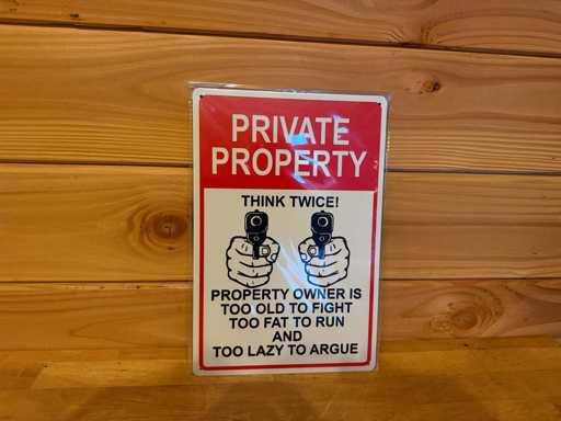 Cartello pubblicitario in metallo