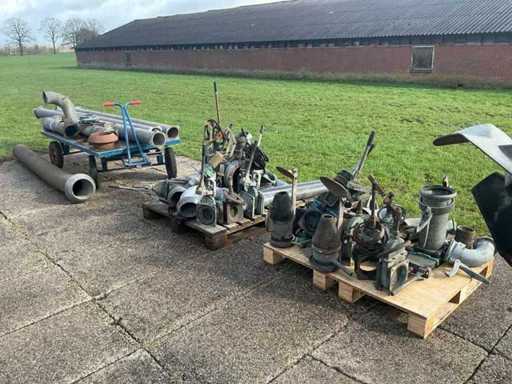 Différentes pièces de la technologie du fumier