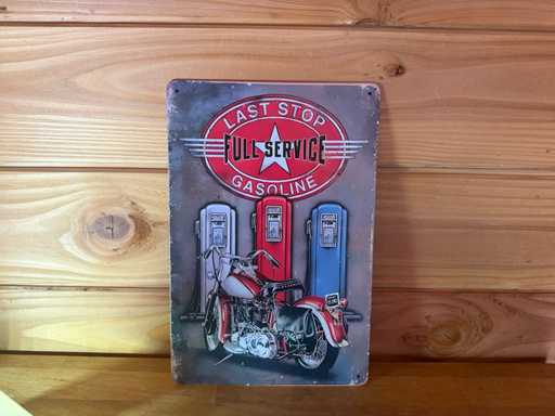 Metalen reclame bord