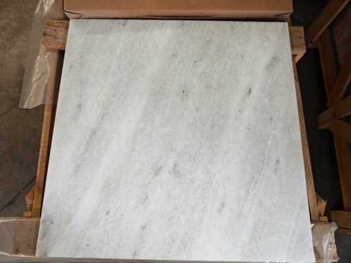 Natuursteen Marmer Wit Gepolijst 61x61x1,5 cm Tegels 15,63 m²