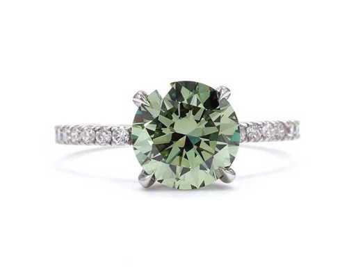 18 Karaat witgouden ring met 2,32 ct. diamant