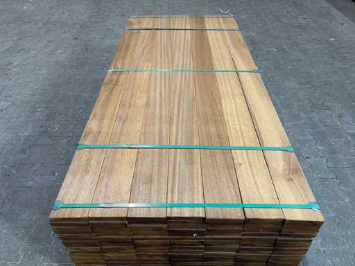 Deski z teku Gujany strugane 1250x140x25mm (161x)