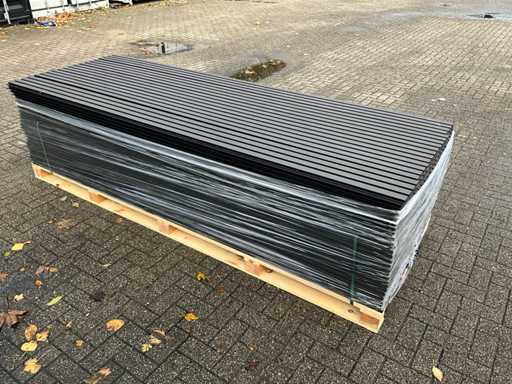 composiet - gevelbekleding rhombusprofiel zwart (50x)