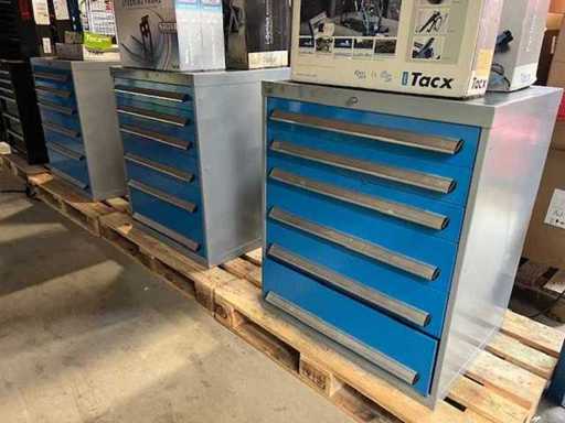 Armoire à outils avec 6 tiroirs (3x)