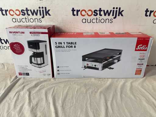 Solis 5 in 1 Tafelgrill 791 Gourmetstel 8 Personen | Inventum KZ818D - Koffiezetapparaat 