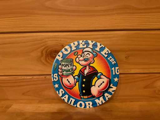 Metal advertising sign round 20cm