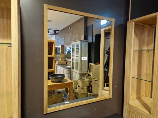 Miroir teck Line 70 x H90cm avec cadre raffiné 3cm