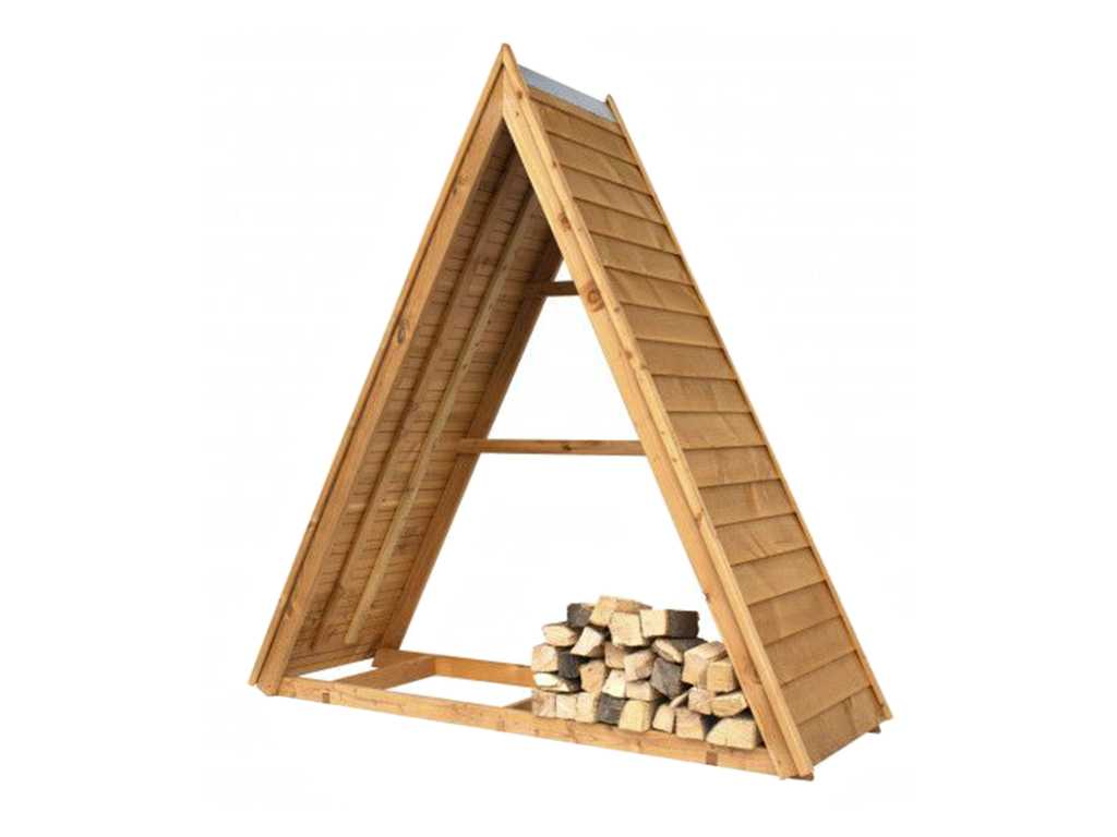 Abri à bois de chauffage Douglas Triangle (2x)