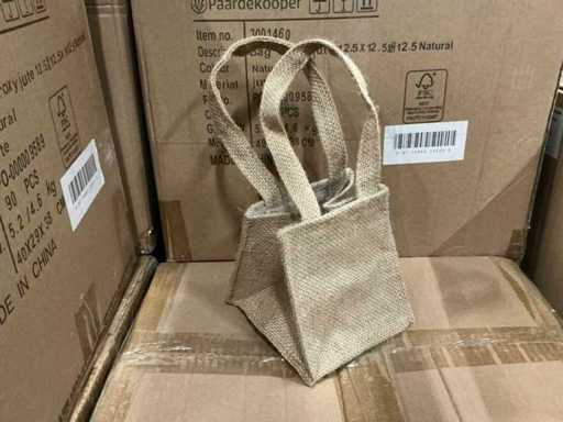 Batch Bag Foxy Jute 12.5x12.5xH12.5cm natural (2070x)