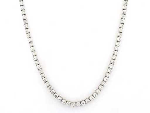 18 KT White Gold Necklace with 24.36 Cts Pendant With Lab Grown Diamond
