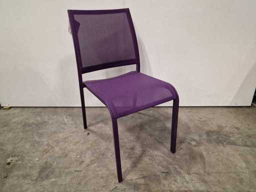 6 x Garden Prestige - Alu Stapelstoel Nice Aubergine - Batylene Aubergine