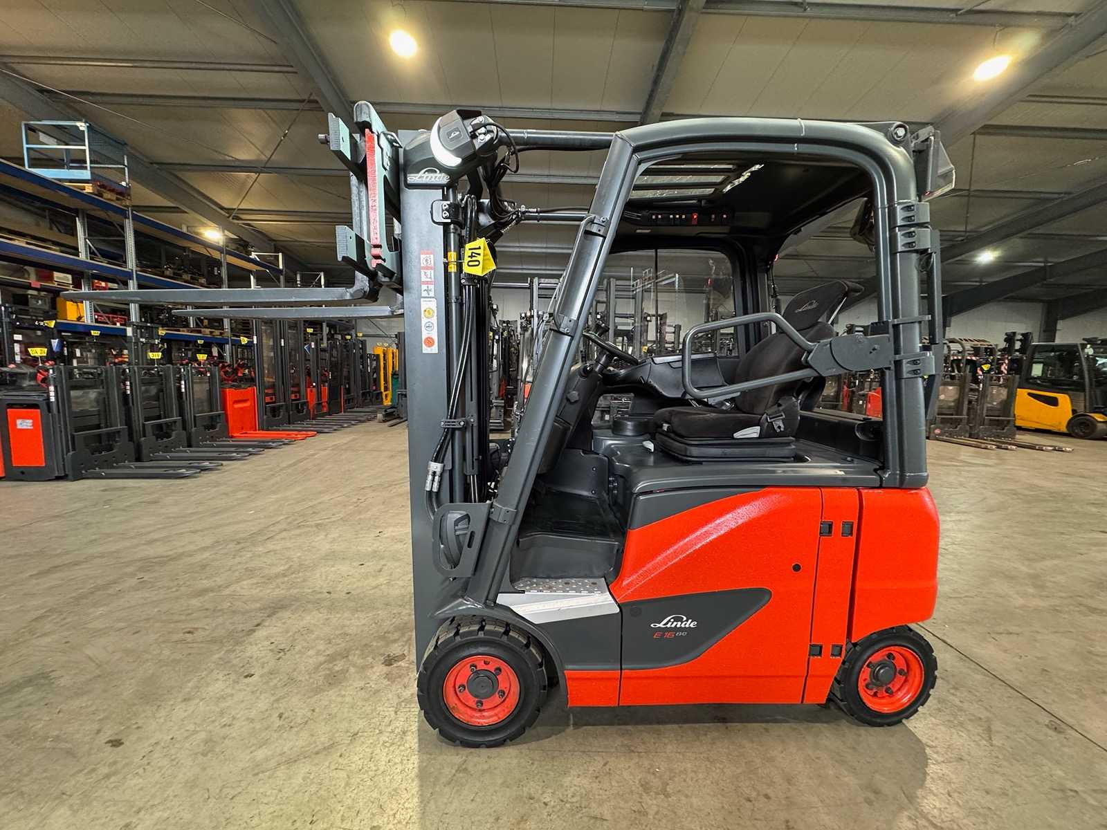 2019 S+UVV 02/2027 Linde E16PH-02 EVO 1.600kg Duplex Free Lift 4x Tires New Electric Forklift Forklift 5.758 Hours
