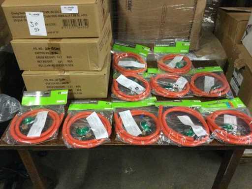 Wąż gazowy z regulatorem ciśnienia gazu (30x)