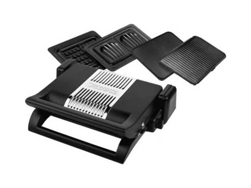 Nova Multi Grill 4-in-1 02.110502.01.002 – Contactgrill – Wafelijzer – 1500 Watt – Vaatwasser bestendig – RVS