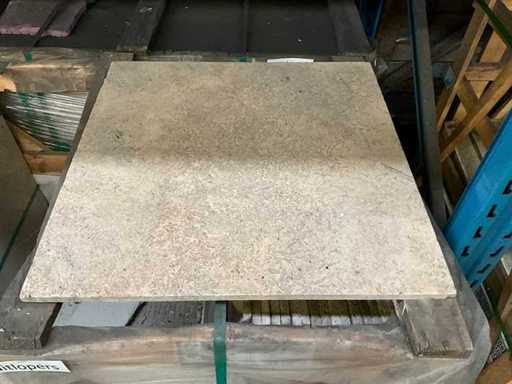 Carrelage de jardin en pierre naturelle en travertin dinde