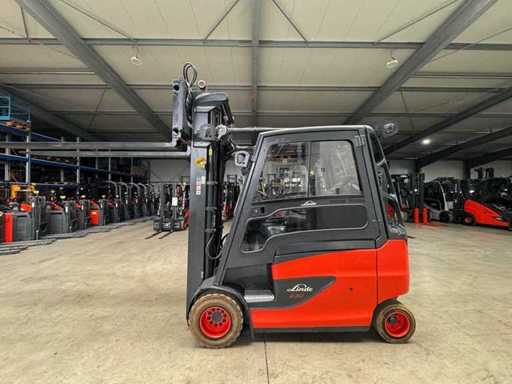 2018 Service + UVV 04/2027 Linde E30HL 3.000kg Triplex 593cm 3.+4. Reglator furcă de supape Stivuitor electric 11.050 ore