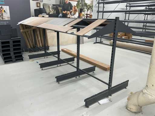 Winkelrek met laminaat samples