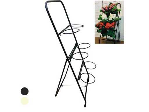 Partij Plantenrekken staand - Zwart/Wit - 6 ringen (102x)