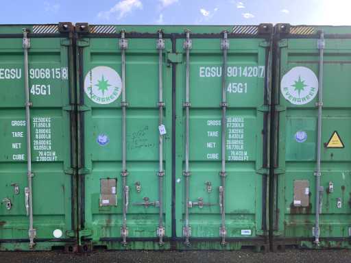 Evergreen Gesloten Zeecontainer  40 voet highcube